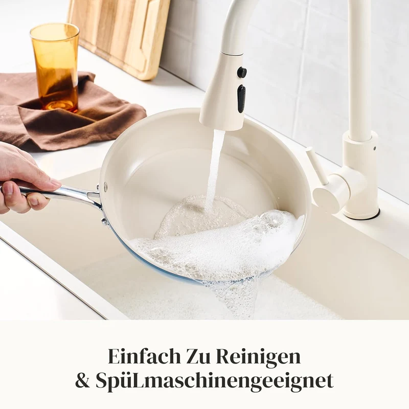 Redchef Keramik Pfanne 28cm Induktion, Antihaft Beschichtung Keramikbeschichtung Bratpfannen, Pfanne