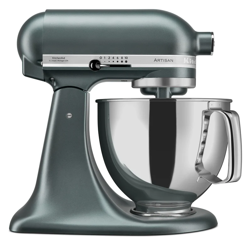 KitchenAid 4,8 L 5KSM175 Artisan Küchenmaschine Pastrylover mit Kunststofffleischwolf+Spritzgebäckvorsatz und Patisserie Buch
