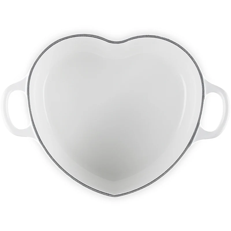 Le Creuset Herzbräter mit Herzknauf 20 cm White