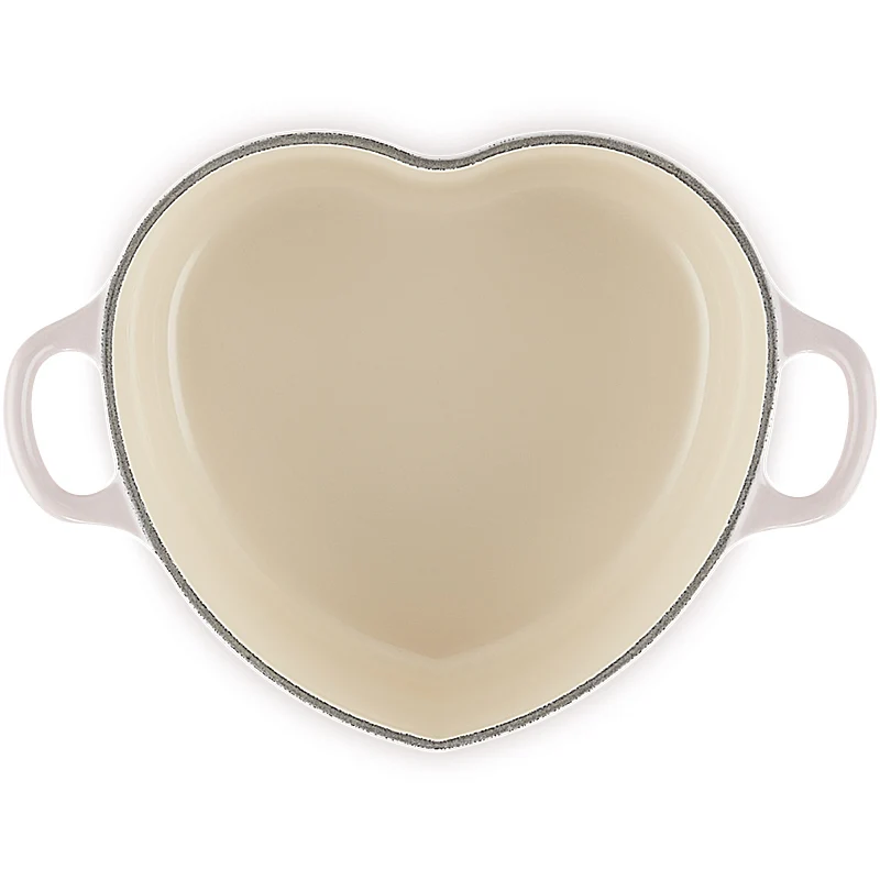 Le Creuset Herzbräter mit Herzknauf 20 cm Shell Pink