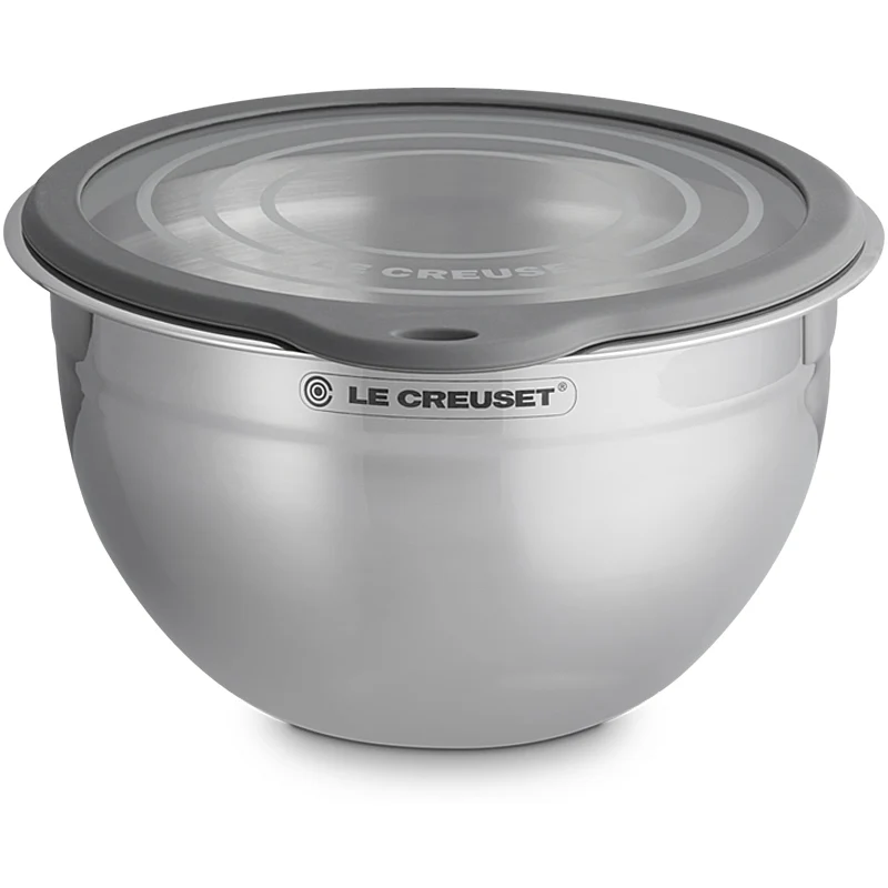Le Creuset Edelstahlschüssel ml Glasdeckel 23 cm