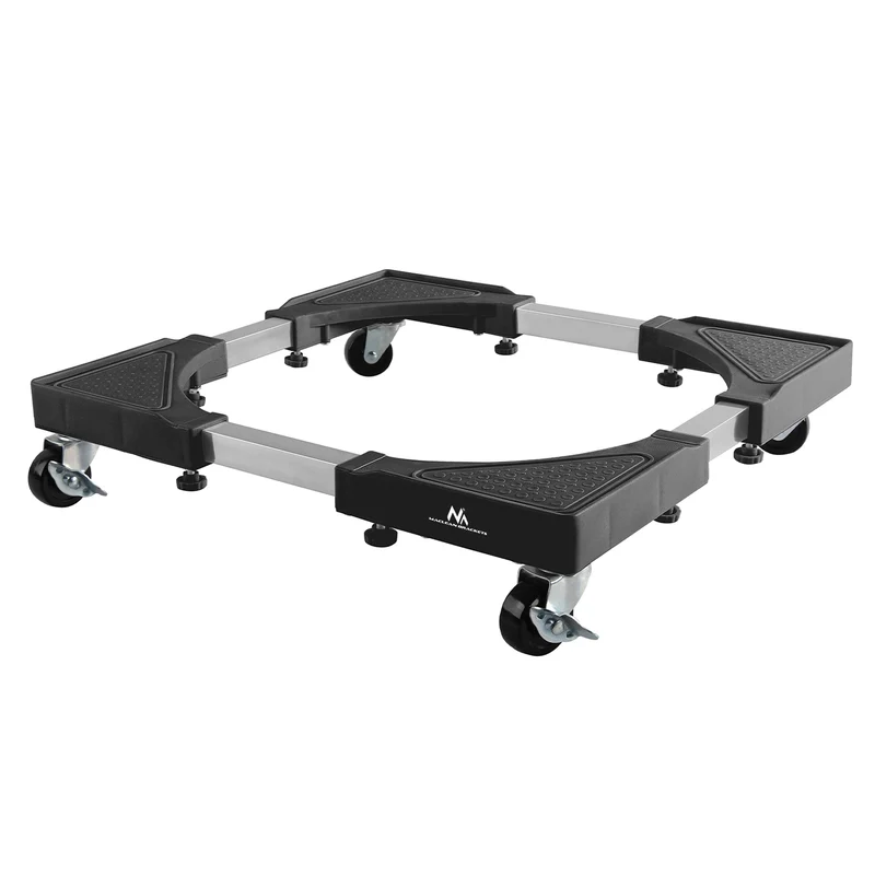 Maclean mobile washing machine stand, caster lock, 700-900mm wide, universal, up to 200kg, MC-119 B
