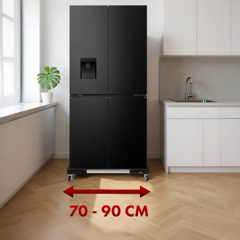 Maclean mobile washing machine stand, caster lock, 700-900mm wide, universal, up to 200kg, MC-119 B