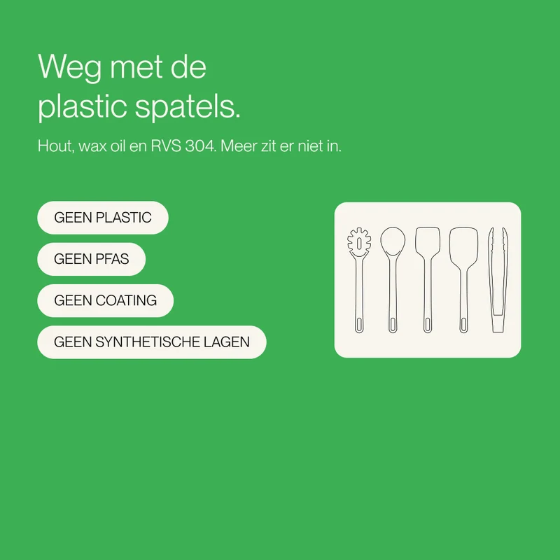 Houten Spatelset 100% FSC Berkenhout | 5 delig