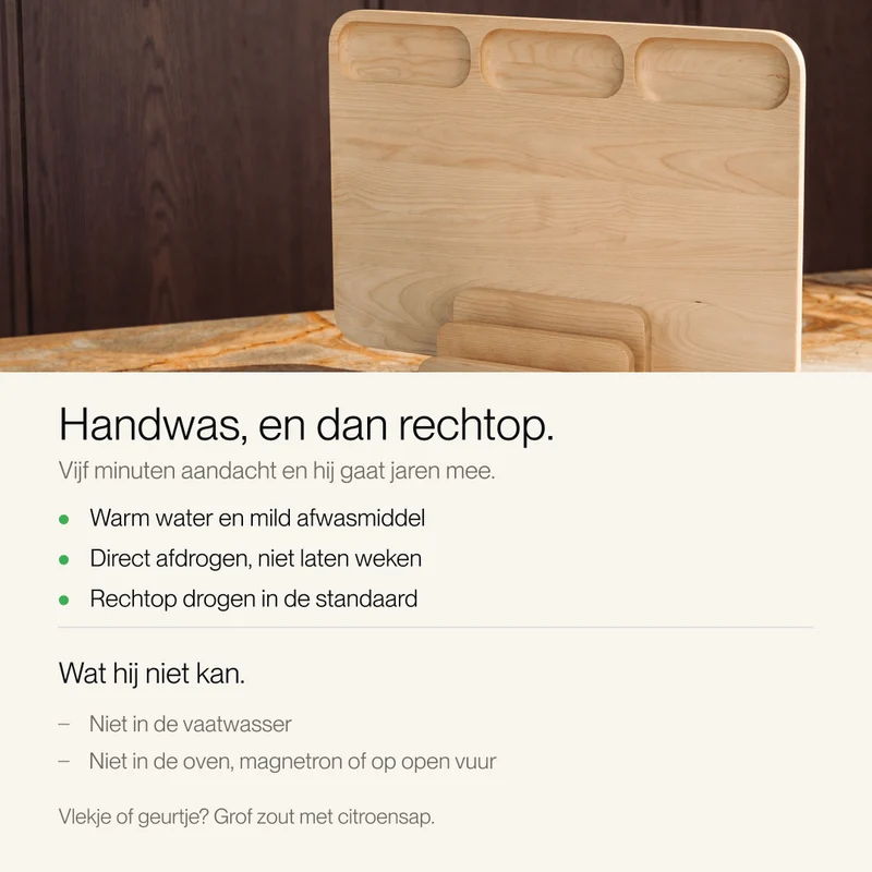 Snijplanken set 100% FSC berkenhout | 3 delig