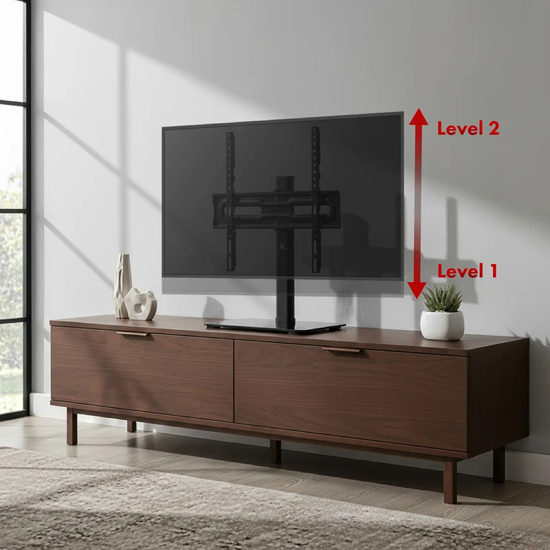 Maclean universal TV stand, for RTV cabinet, stand, max. 35 kg, 20 degree rotation, for 32-55" TV, MC-132