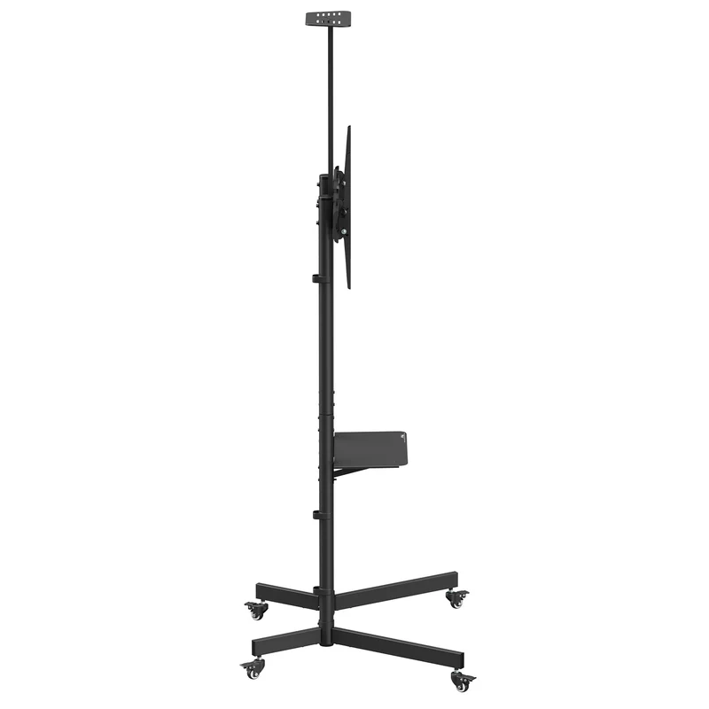 Maclean TV stand / cart, camera shelf, on wheels, 37-70", max load 45kg/5kg shelf, max. VESA 600x400, MC-113 B