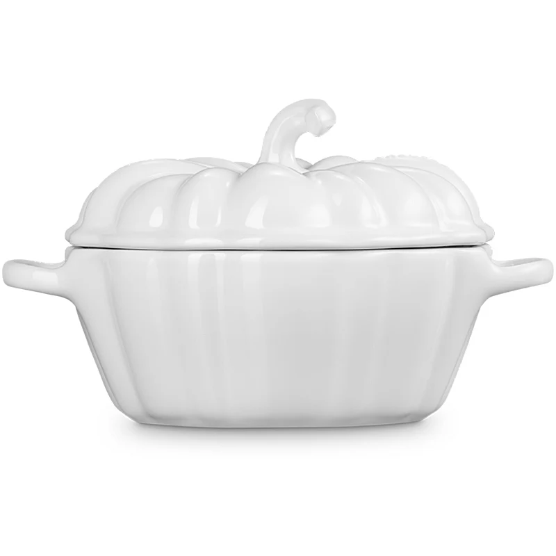 Le Creuset Förmchen Kürbis mit Deckel 350 ml White