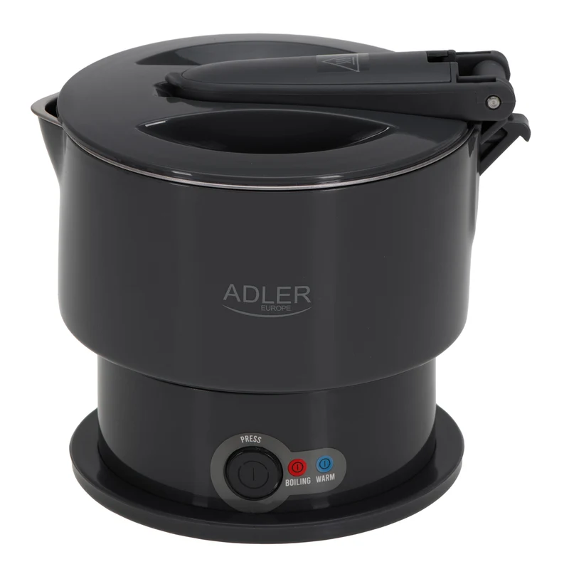 Adler AD 1377 Reise-Wasserkocher 0,6 l Silikon grau