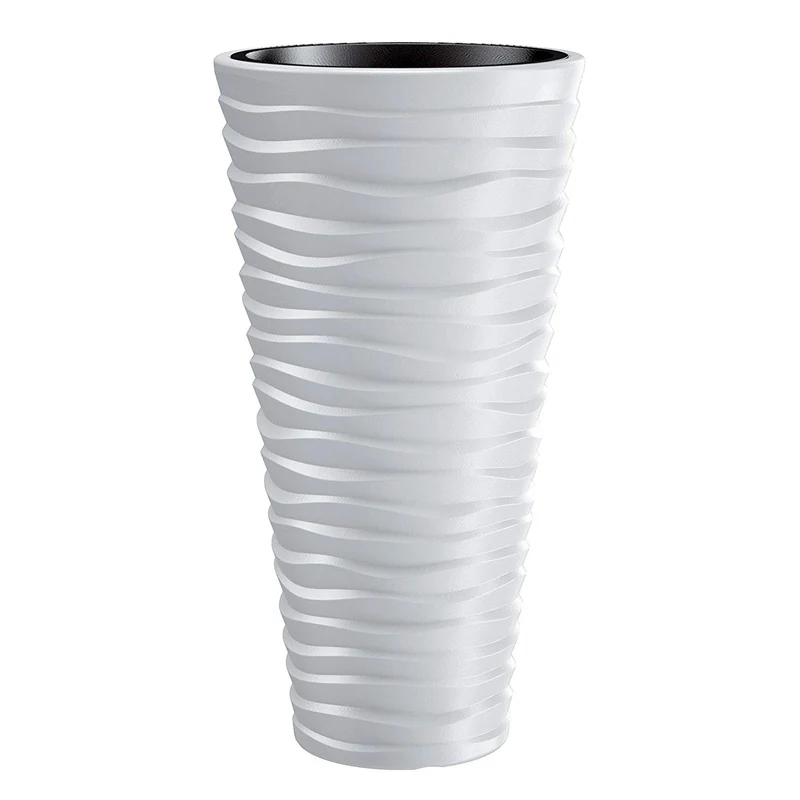 Flower pot with Prosperplast Sand Slim DPSA300 S449 white