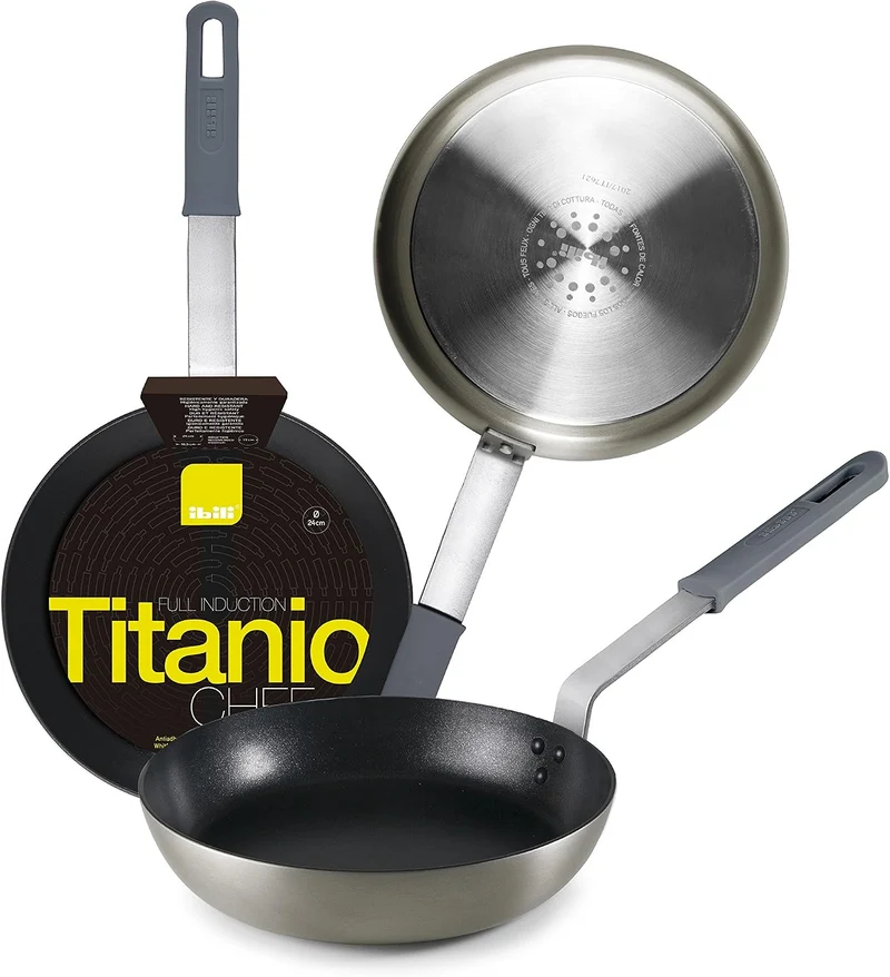 IBILI - Pfanne Titanio Chef, 20 cm, Aluminium, Anti-Haft Quantanium, geeignet für Induktion 20 cms,