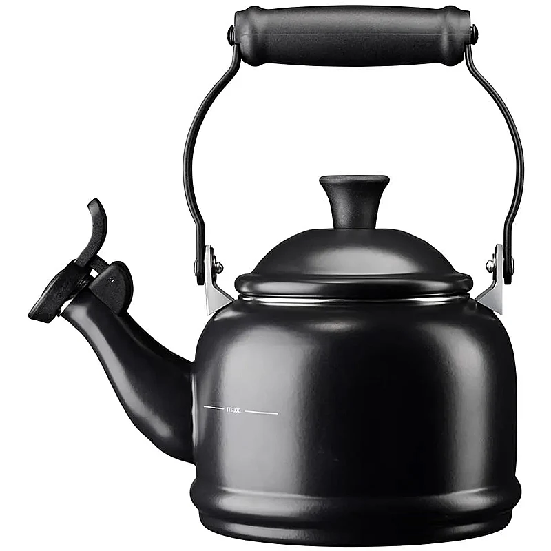 Le Creuset Wasserkessel Demi 1,1 Liter Schwarz Glänzend