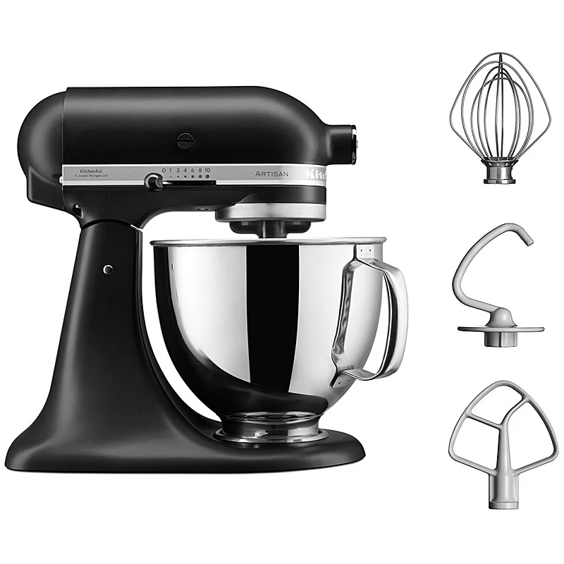 Kitchenaid 5KSM125EBM Artisan Küchenmaschine Matt Schwarz