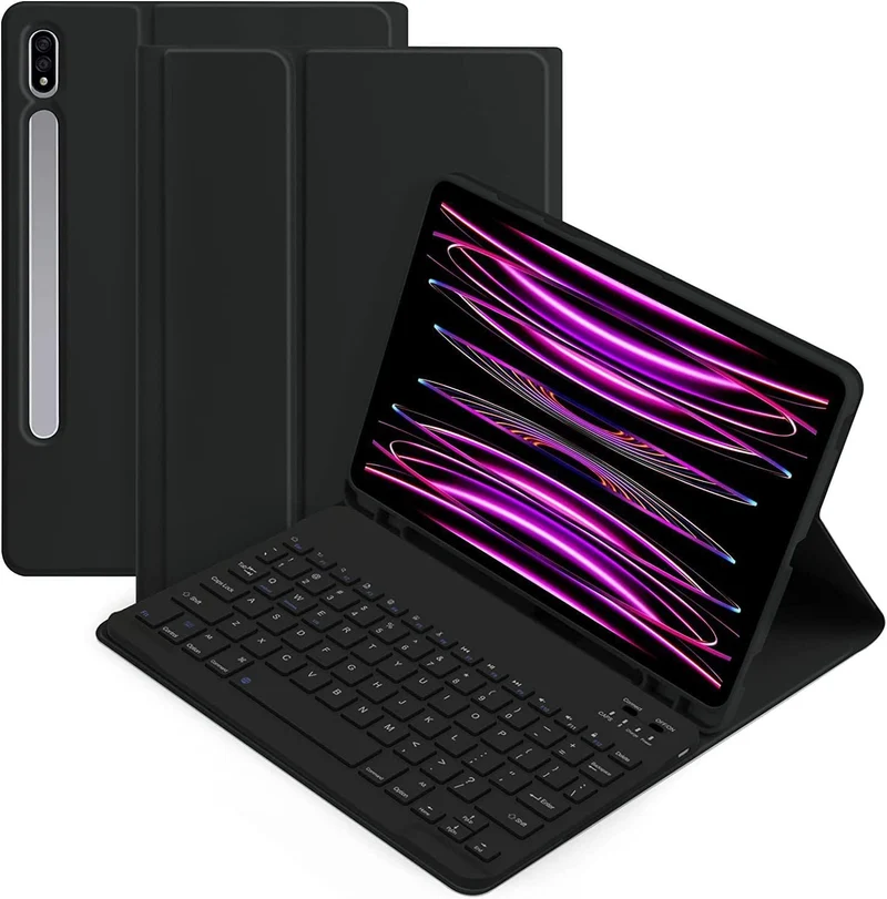 Tastaturhülle mit Hintergrundbeleuchtung für Galaxy Tab S10 Lite/S10 FE/S9 FE 11 Zoll, Tab S9/S8/S7