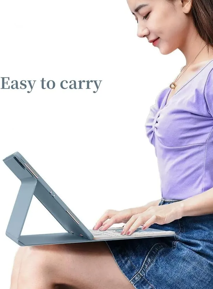 Tastaturhülle mit Hintergrundbeleuchtung für Galaxy Tab S10 Lite/S10 FE/S9 FE 11 Zoll, Tab S9/S8/S7