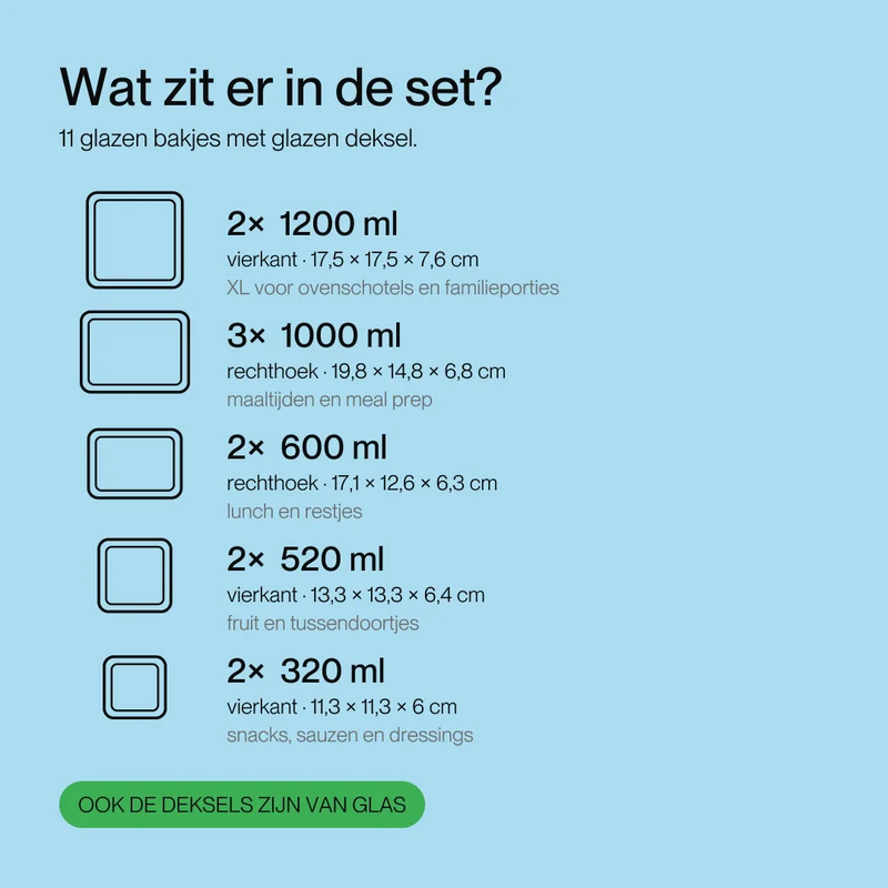 Foodstorage boxes - 11-delig