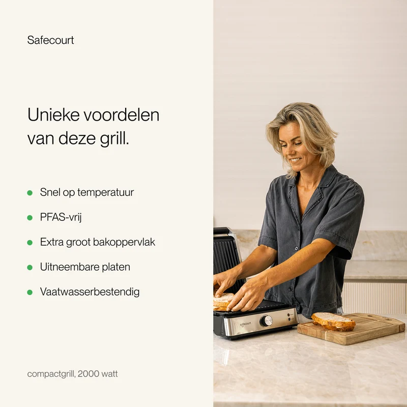 Compactgrill zilver