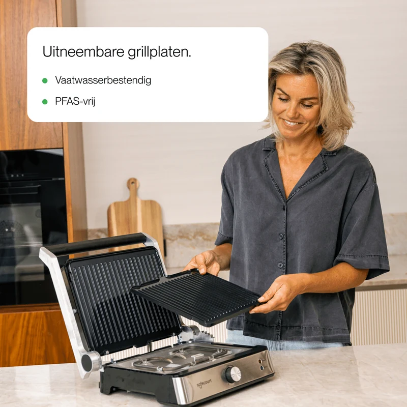 Compactgrill zilver