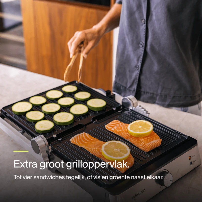 Compactgrill zilver
