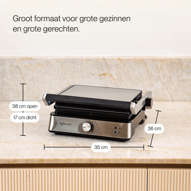Compactgrill zilver