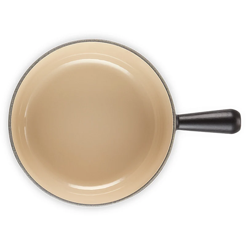 Le Creuset Caquelon Tradition 22 cm Schwarz matt
