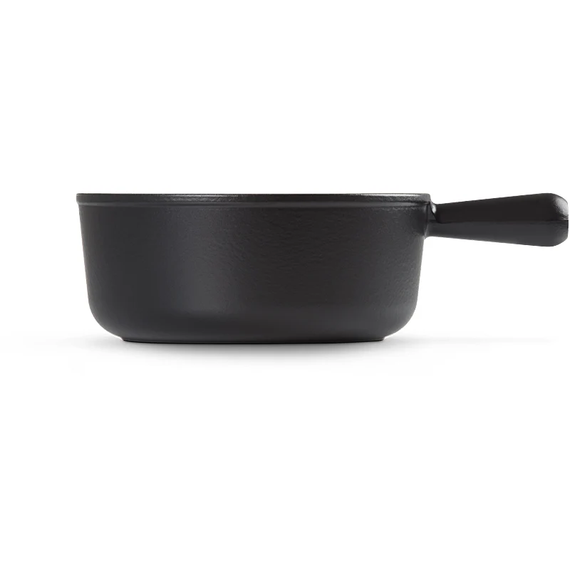 Le Creuset Caquelon Tradition 24 cm Schwarz matt