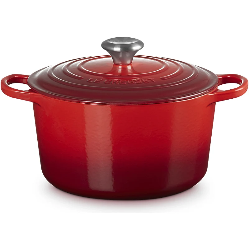 Le Creuset Bräter Signature hoch 24 cm Kirschrot