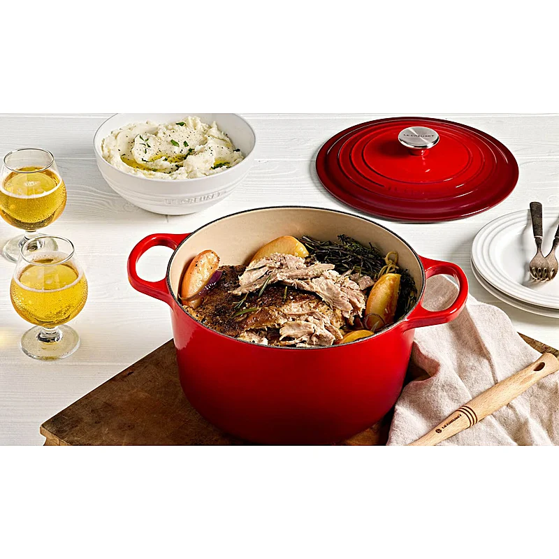 Le Creuset Bräter Signature hoch 24 cm Kirschrot