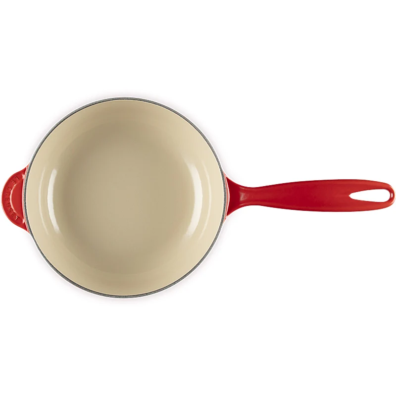 Le Creuset Stielkasserolle Holly Tradition 21 cm Kirschrot