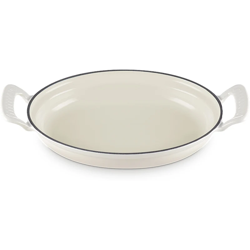 Le Creuset ovale Pfanne Modern Heritage 28 cm Meringue