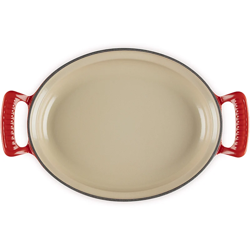 Le Creuset ovale Pfanne Modern Heritage 28 cm Kirschrot