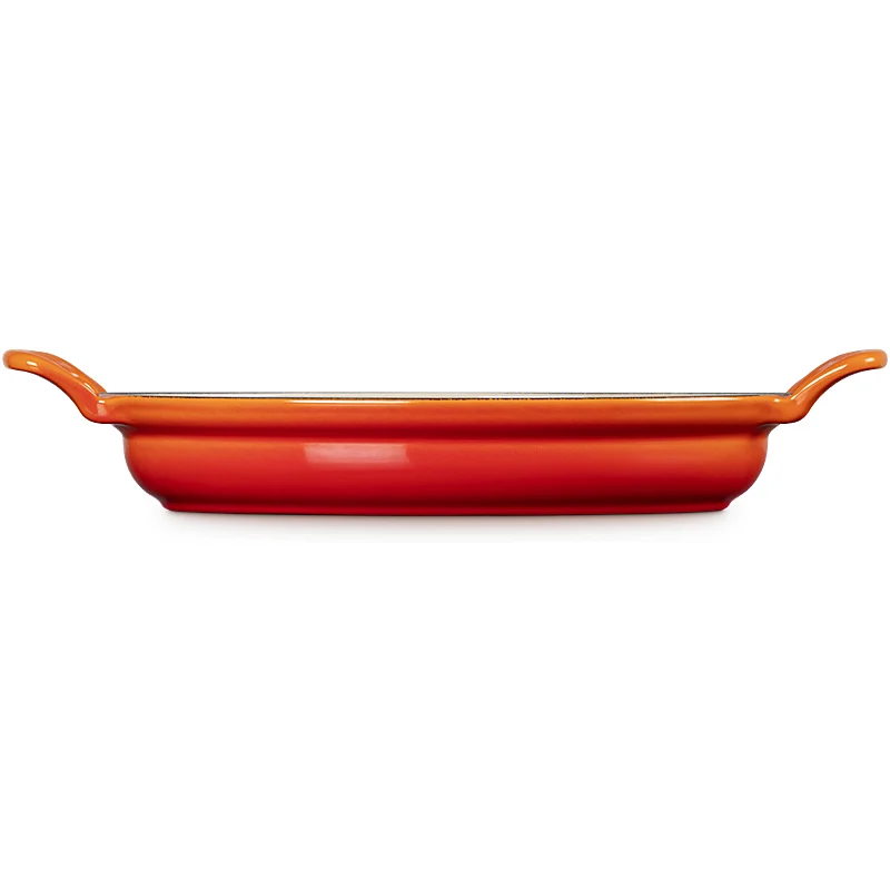 Le Creuset ovale Pfanne Modern Heritage 28 cm Ofenrot