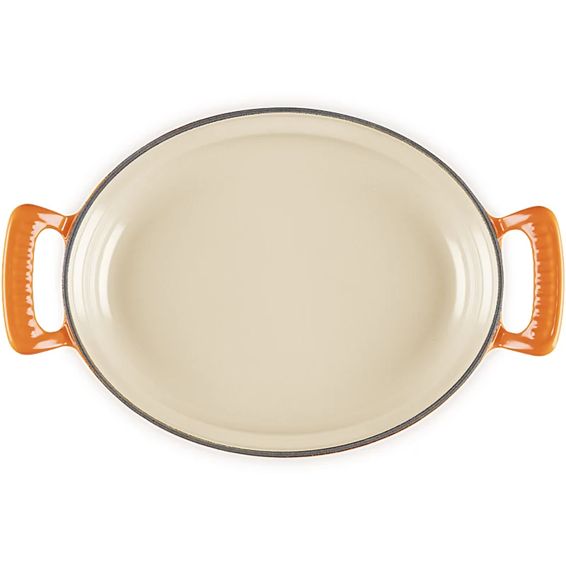 Le Creuset ovale Pfanne Modern Heritage 28 cm Ofenrot