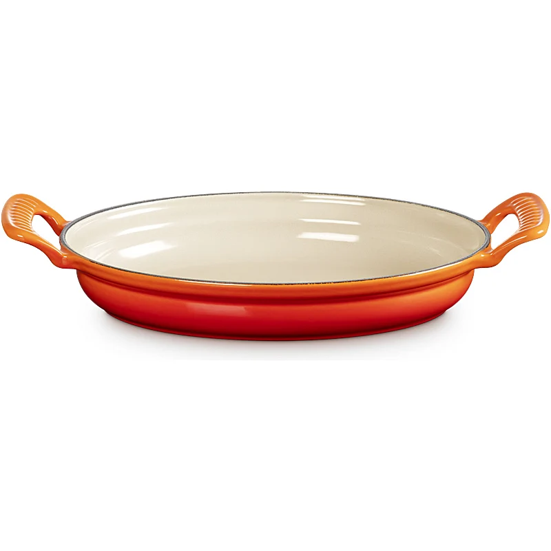 Le Creuset ovale Pfanne Modern Heritage 28 cm Ofenrot