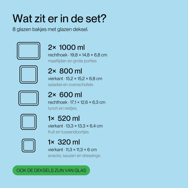Foodstorage Boxes - 8-delig