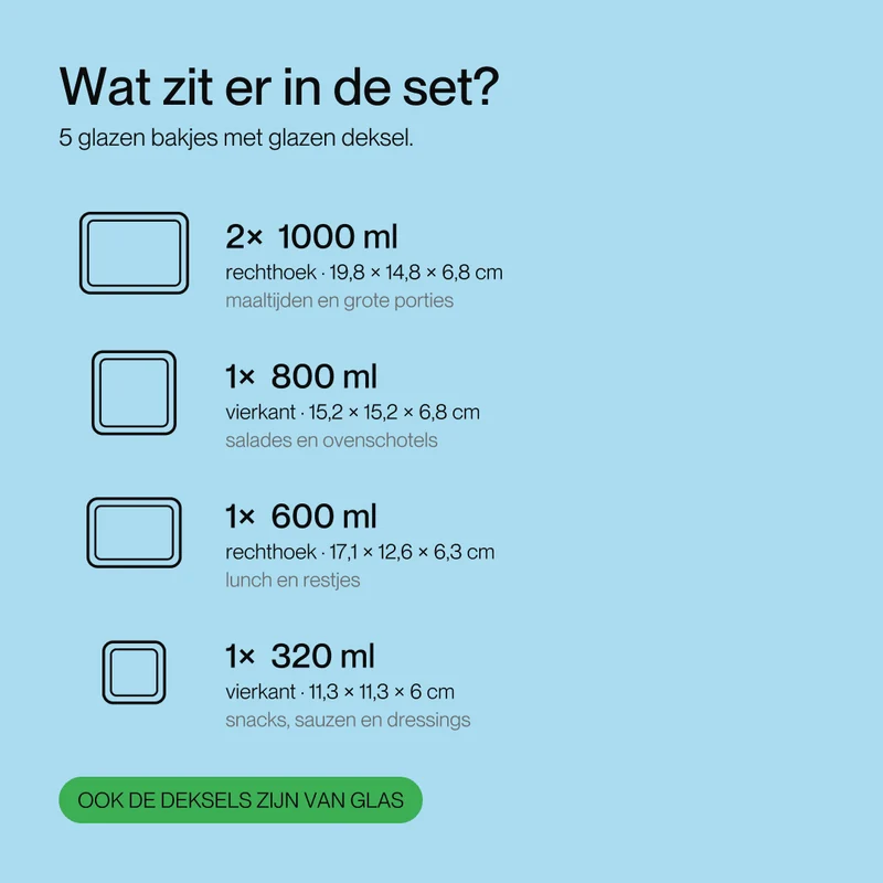 foodstorage boxes - 5-delig