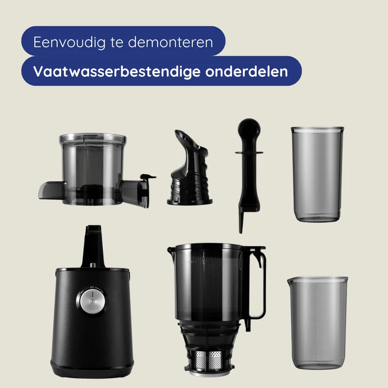 Slowjuicer ColdPress Pure Pro - zwart