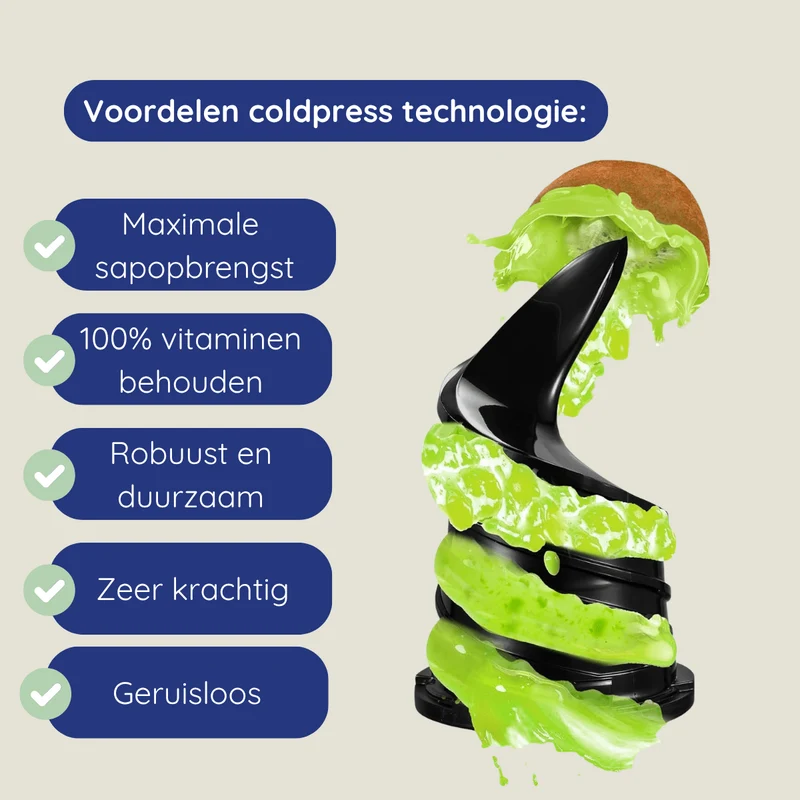 Slowjuicer ColdPress Pure Pro - zwart
