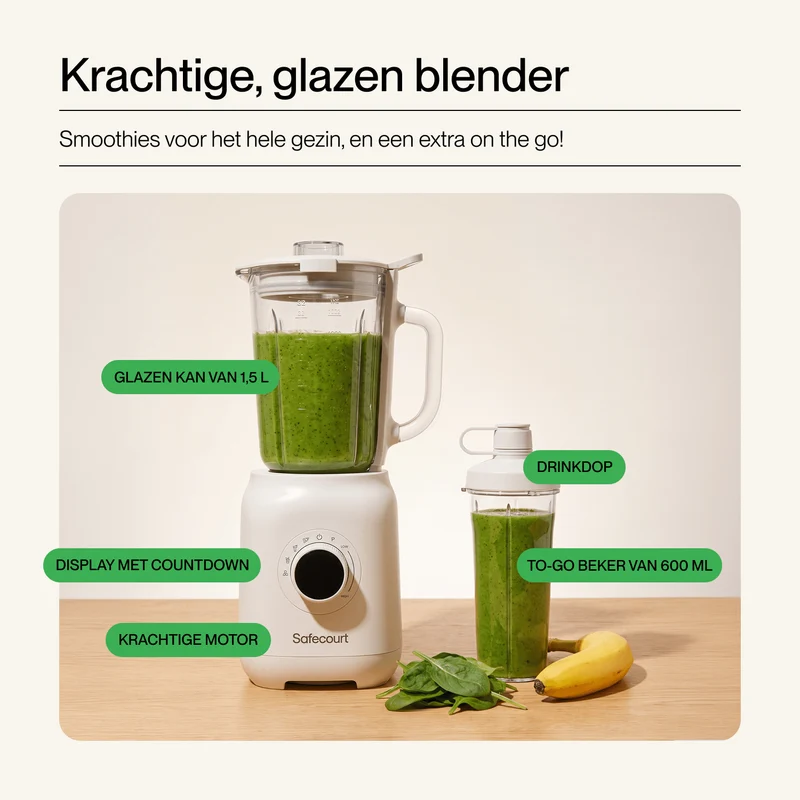 Glass Blender Digital - Beige