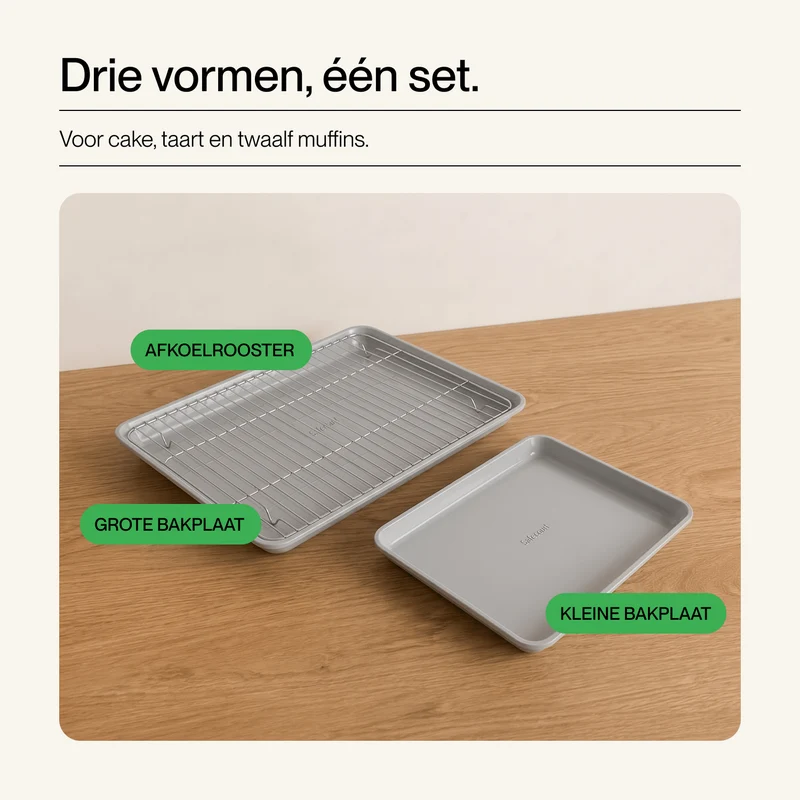 Bakplaten Set - 3-delig