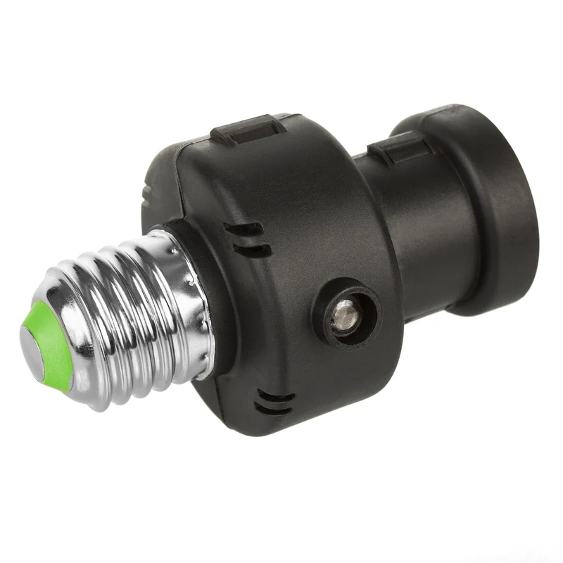 Maclean E27 Light Bulb Socket, 100W, with Twilight Sensor and Timer, MCE21B, 4 pieces