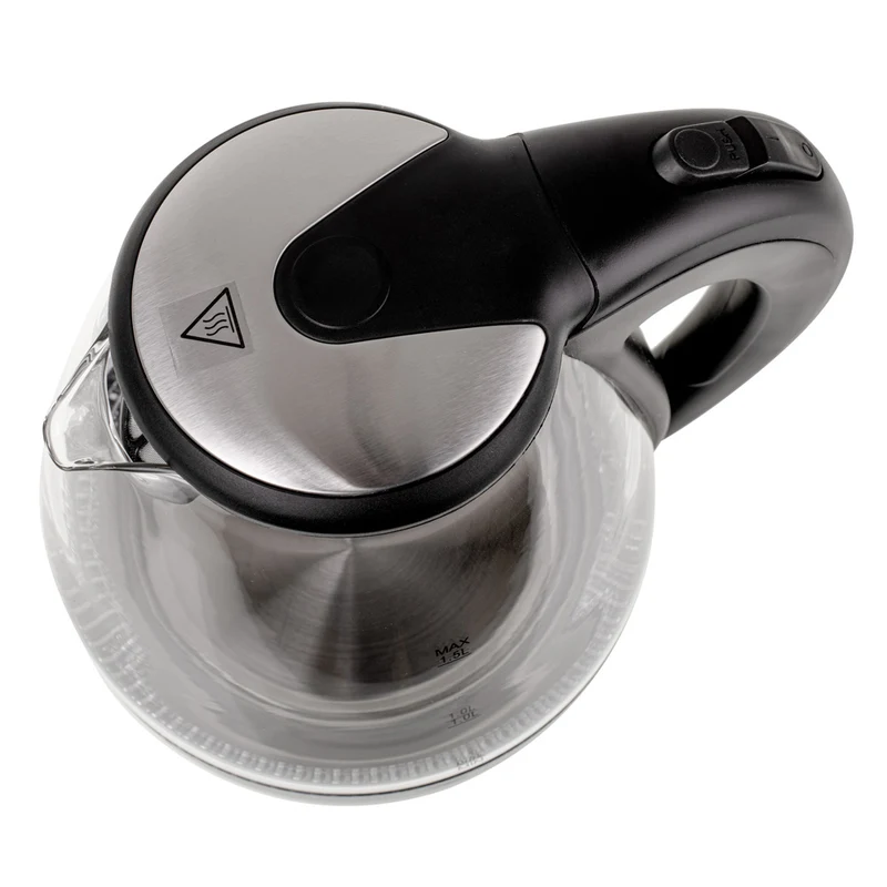 Adler AD 1224 Glas-Wasserkocher 1,5 L schwarz/transparent