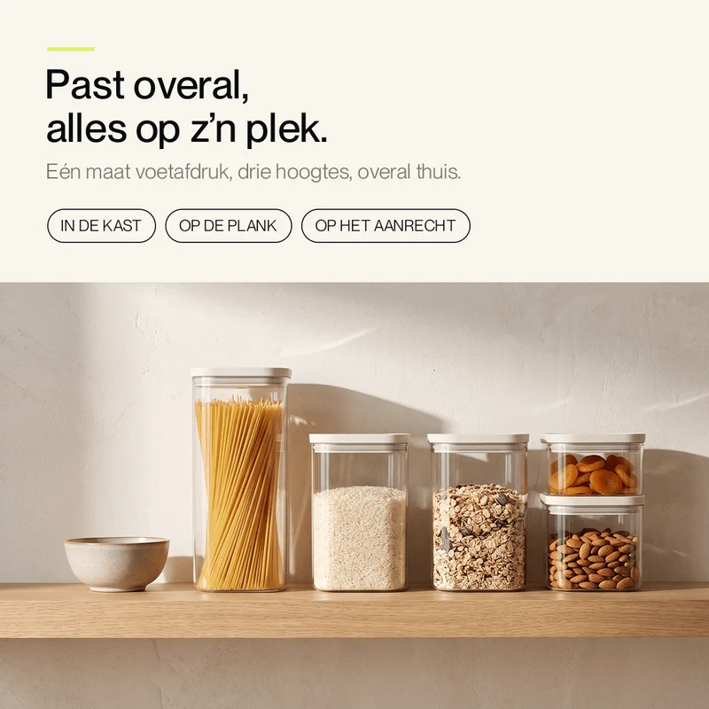 Glazen opbergpotten