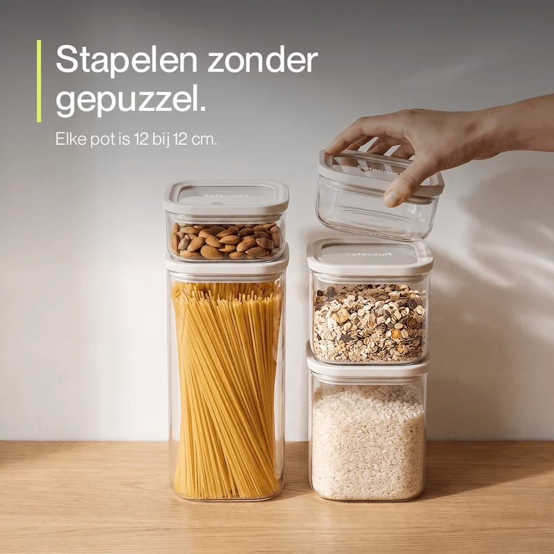 Glazen opbergpotten