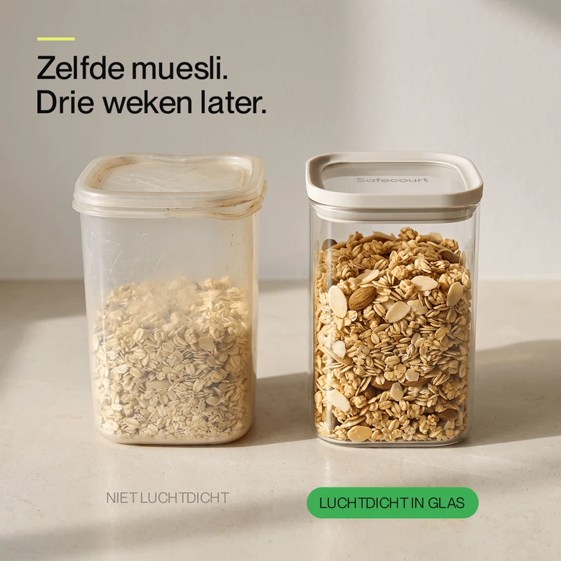 Glazen opbergpotten