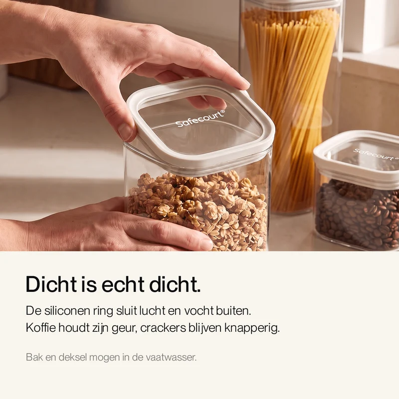 Glazen opbergpotten