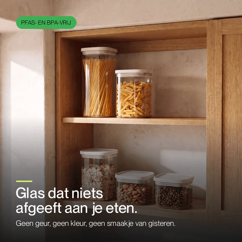 Glazen opbergpotten