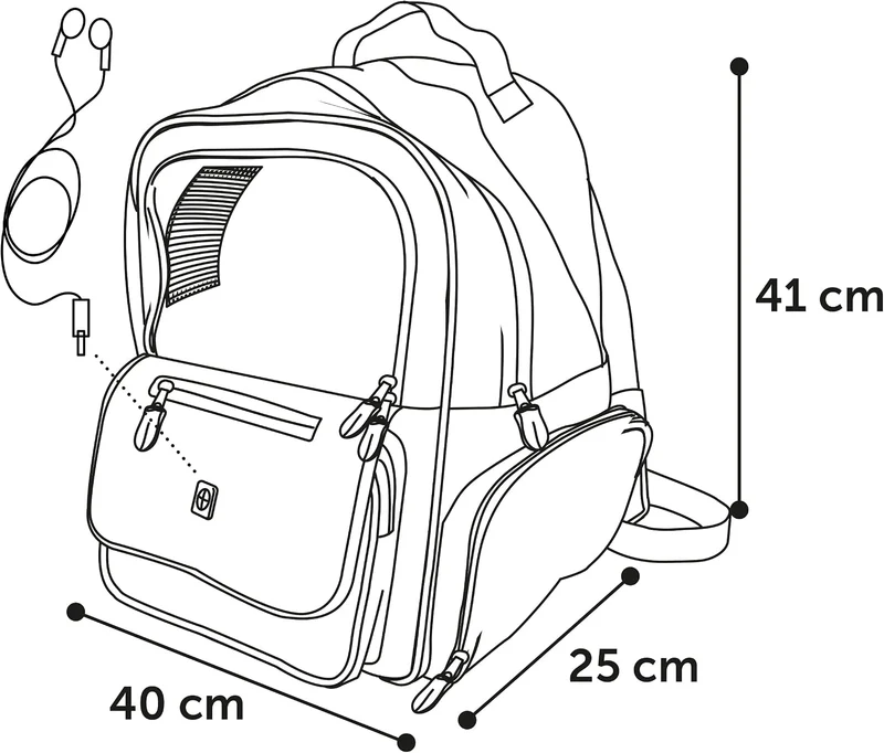 Hunderucksack - Rucksack Wiro Blau – 40x25x41cm – Polyester – Öffnungen vorn/Oben – Abnehmbarer Bode