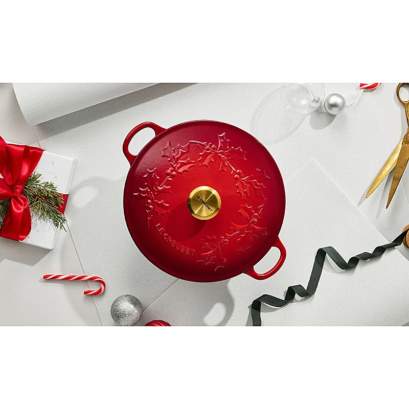 Le Creuset La Marmite Holly Tradition 26 cm Kirschrot