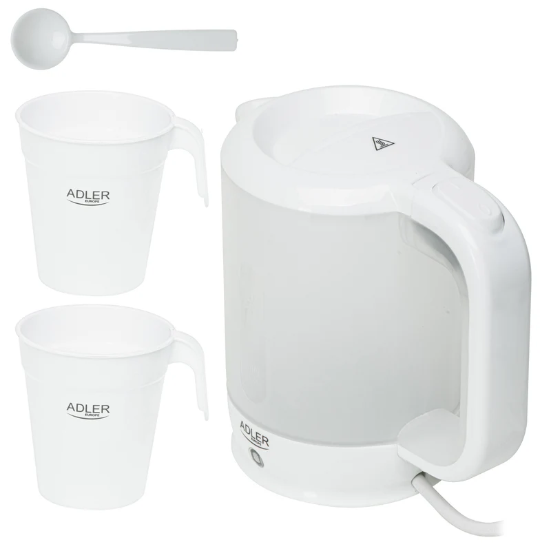 Adler AD 1381 Reise-Wasserkocher 0,5L weiß 750-900 W